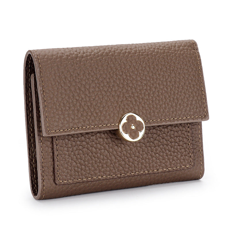 Women's Leather Short Soft Cowhide Pure Ladies Wallet