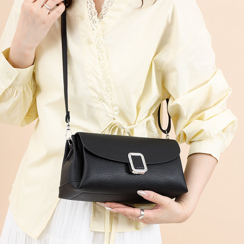 Women's Retro Simple Elegant Large Capacity Fashion Pure Color Women's Messenger Bag