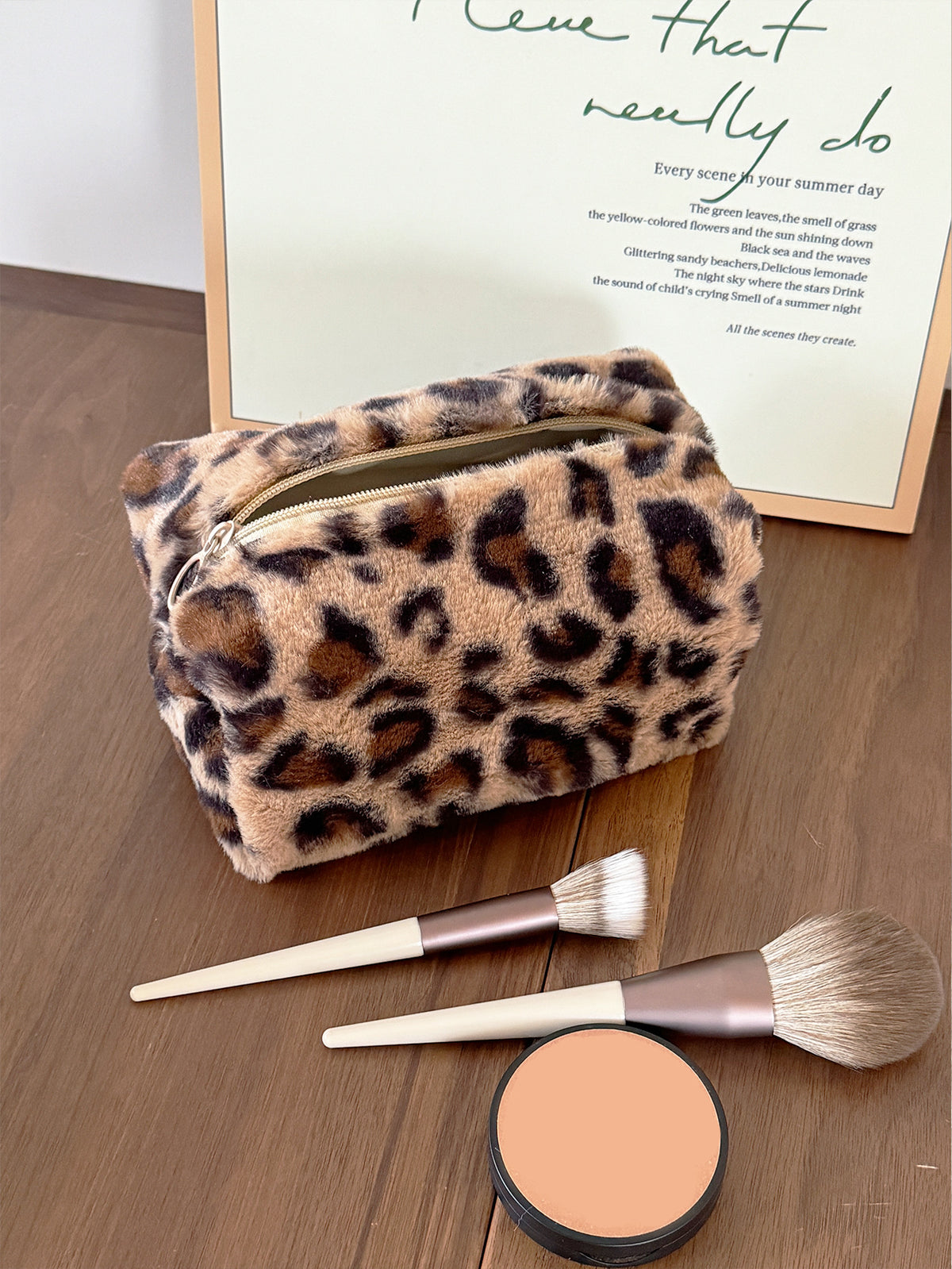 Large Capacity Plush Pencil Cosmetics Storage Portable Bags