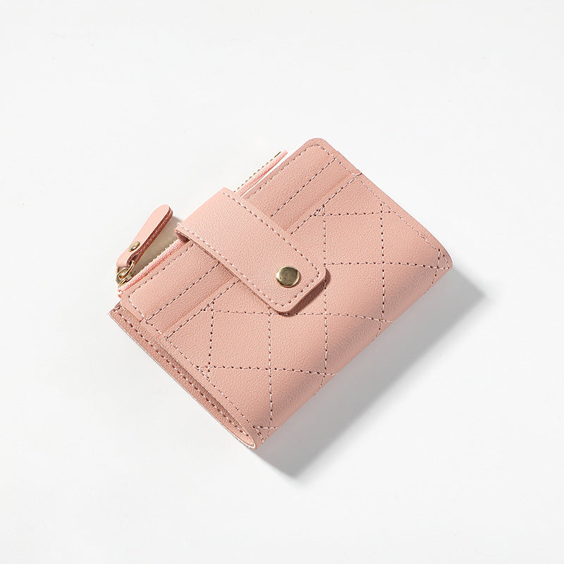 Women's Short Solid Color Summer Zipper Ladies Wallets