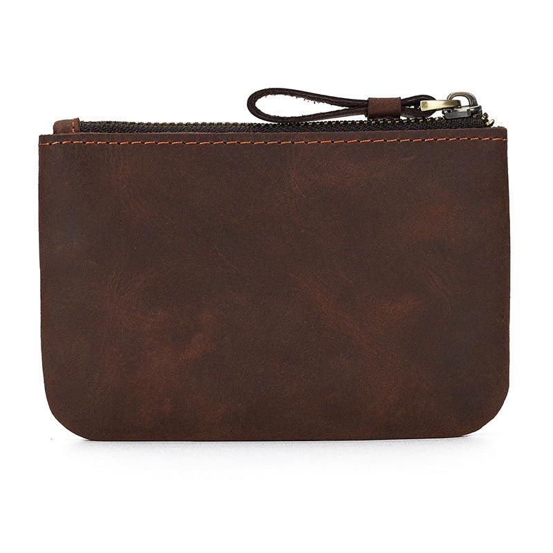 Men's Horse Leather Simple Compact First Layer Coin Purses