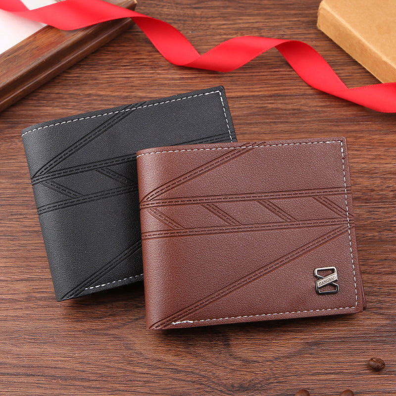 Men's Short Male Youth Simple Fashion Plain Men's Wallets