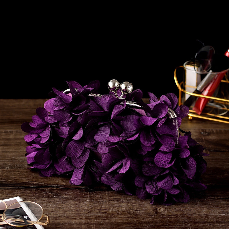 Flower Banquet Bridal Nightclub Fashion Dress Handbags