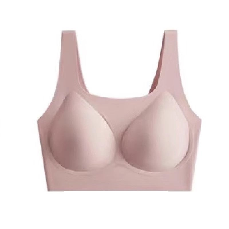 Women's Invisible Underwear Seamless Wireless Gathered Vest No Beauty Bras