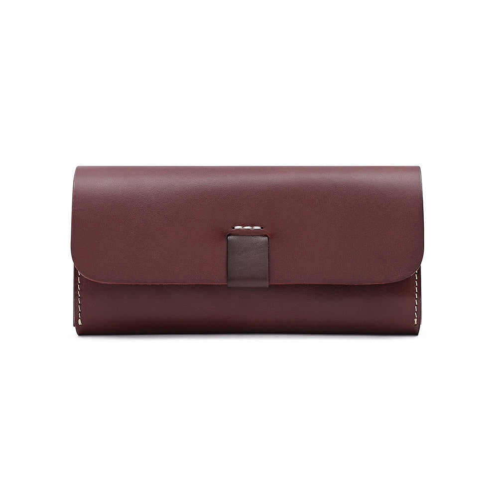 Women's First Layer Cowhide Simple Clutch High-grade Genuine Leather Ladies Wallet