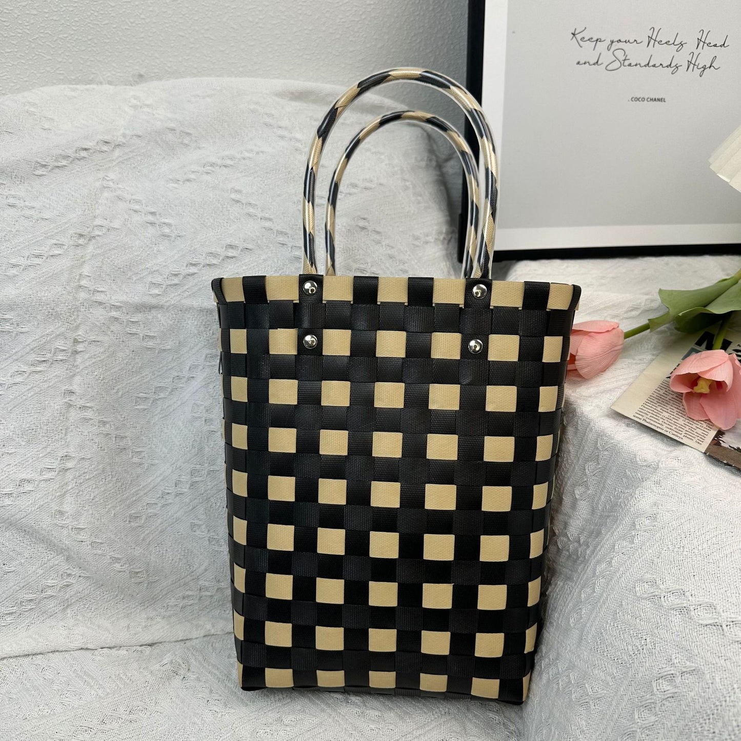 Women's Large Hand-woven Creative Hand Gift Open Handbags