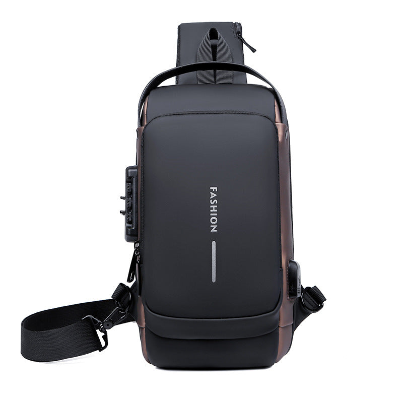 Men's Password Motorcycle Street Trendy Cycling Men's Chest Bags
