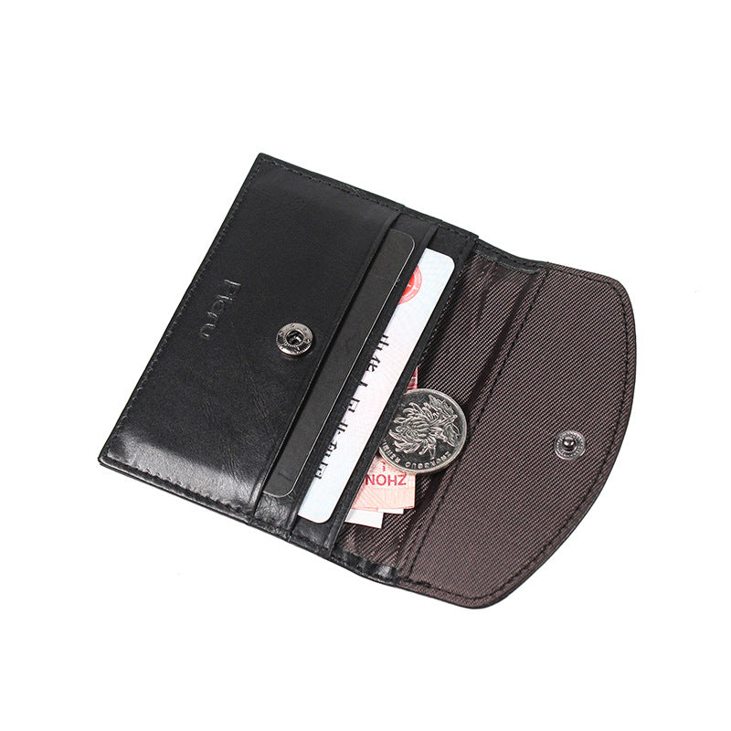 First Layer Cowhide Change Multiple Slots Card Holder