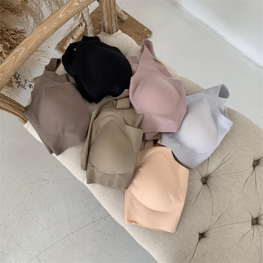Women's Cloud Latex One-piece Wireless Push Up Comfort Vest Pregnant Everyday Bras