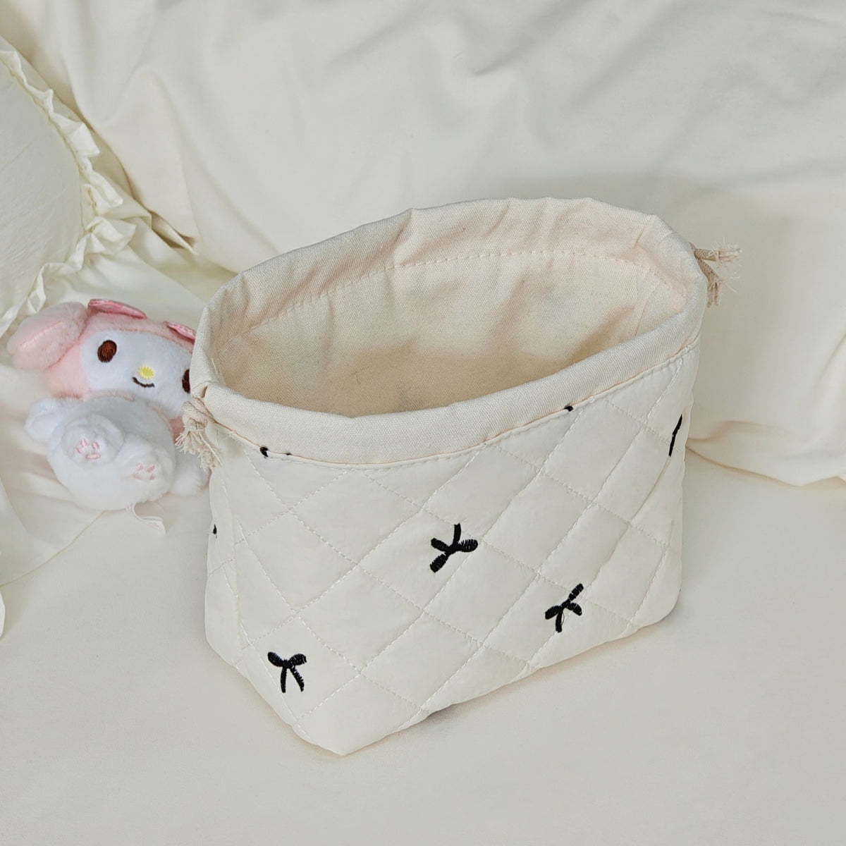 Large Capacity Polyester Drawstring Portable Cosmetics Cosmetic Bags