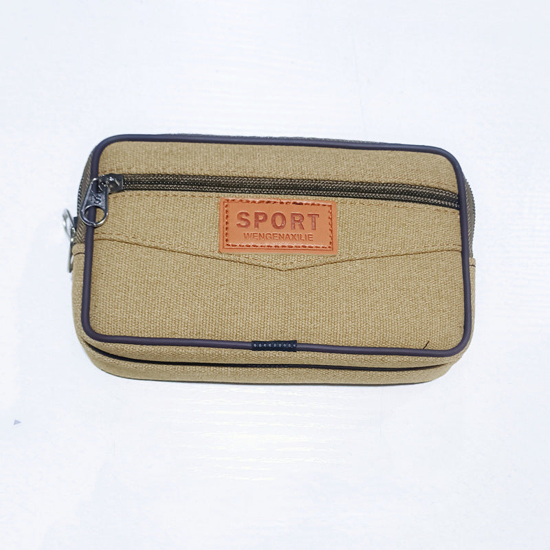 Men's Large Mobile Canvas Construction Site Pannier Men's Waist Packs