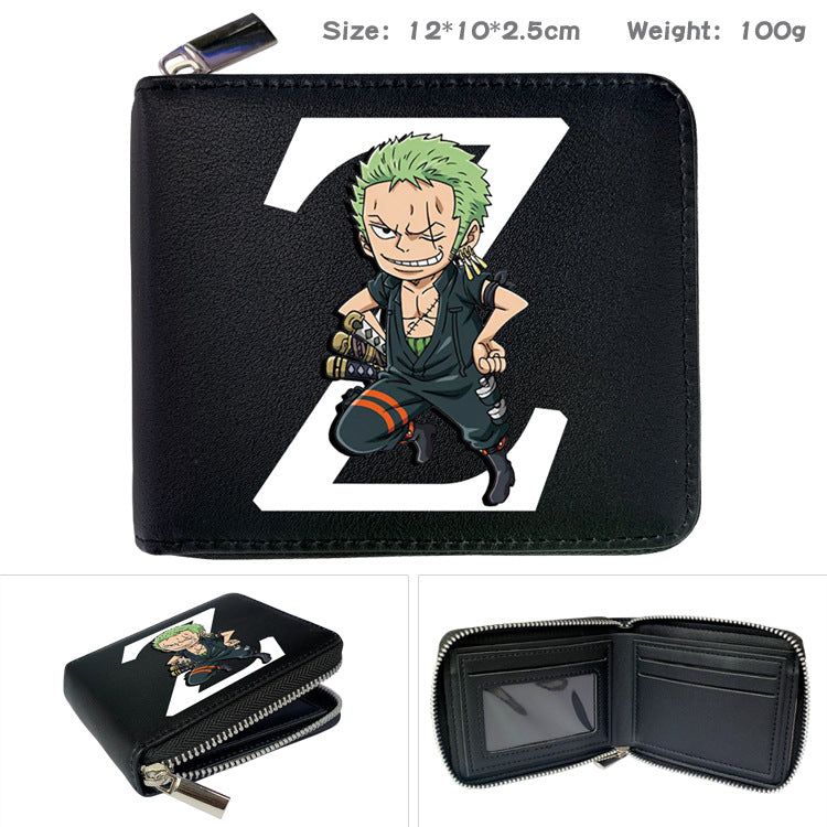 Peripheral Zipper One Piece Printed Fold Men's Wallets