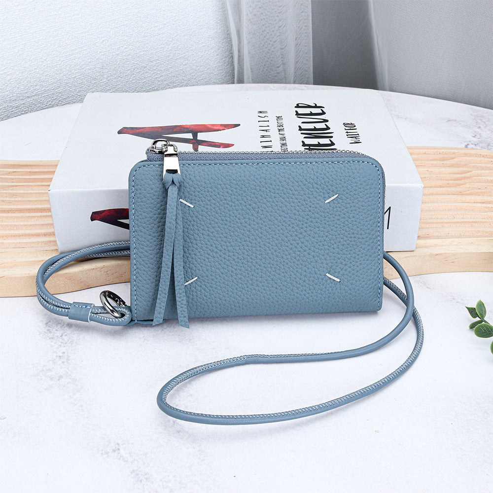 Women's Halter Short Multiple Slots Zipper Leather Ladies Wallet