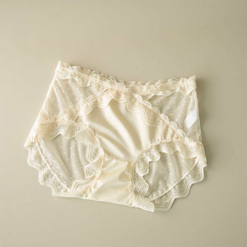 Women's Summer Traceless Lace Mulberry Silk Maintenance Panties