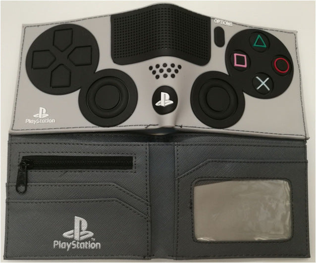 Men's Unique Cool Short Gray Bifold Coin Purses