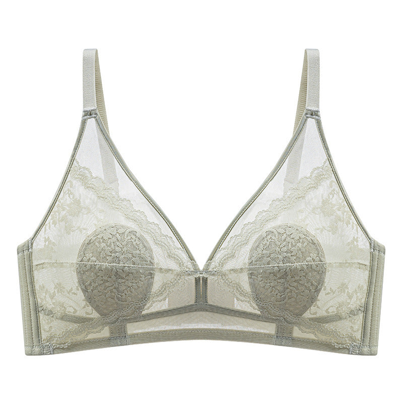 Underwear Big Chest Small Thin Breathable Crystal Glasses Lightweight Bras