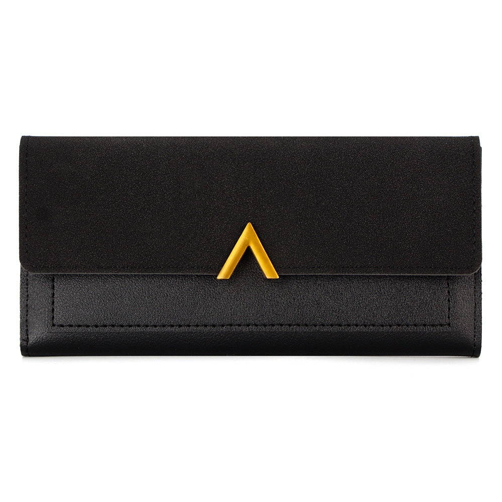 Women's Korean Long Clutch Solid Color Simple Zipper Multiple Ladies Wallet