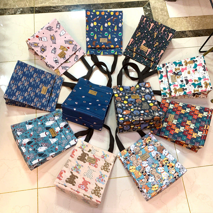 Running Volume Korean Style Waterproof Lunch Box Portable Handbags