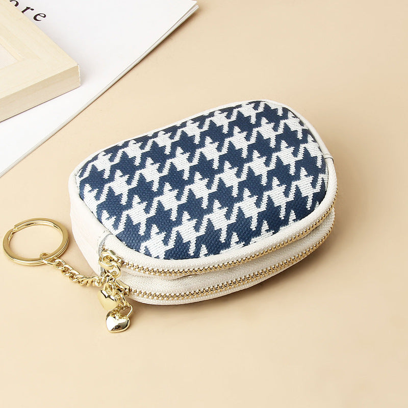 Women's Mini Double Zipper Fashion High Sense Coin Purses