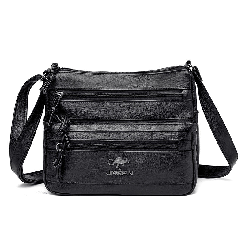 Women's Soft Leather Retro Simple Fashion Large Shoulder Bags