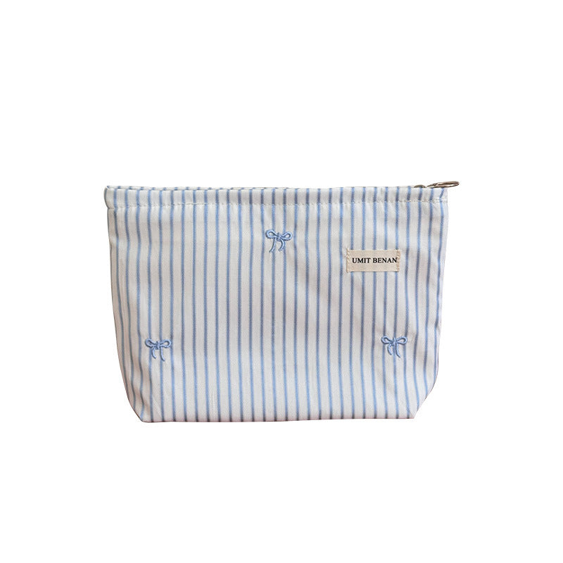 Bowknot Storage Essential Liner Female Large Capacity Portable Cosmetics Makeup Bag