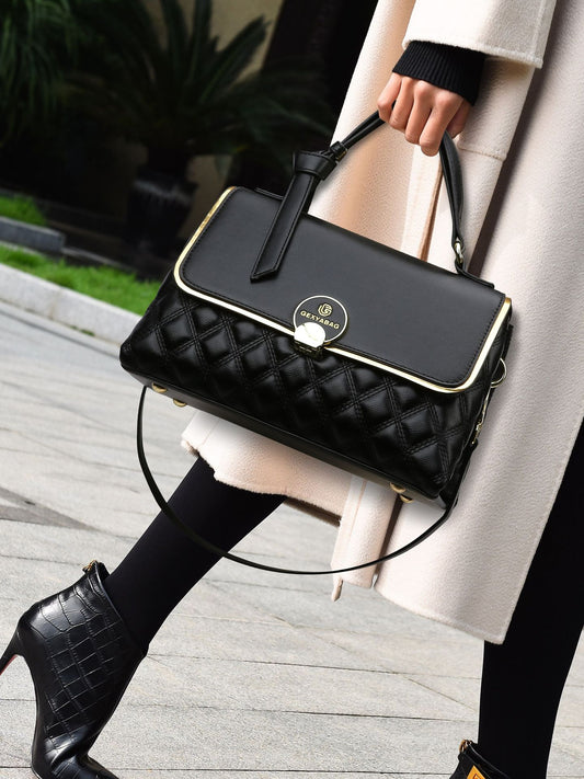 Women's High-grade Large Capacity Rhombus Spring Wild Bags