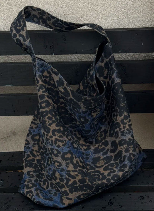 Women's & Men's Niche Design Retro Leopard Print Large Capacity Women's Shoulder Bag