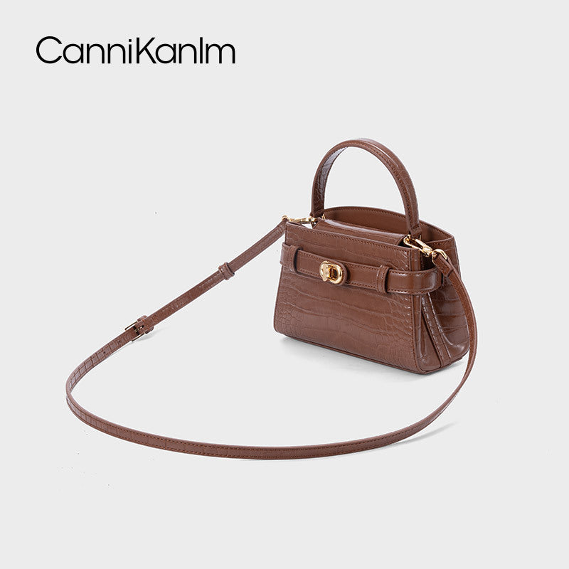Women's Portable Kelly High-grade Crocodile Pattern Commuter Women's Messenger Bag