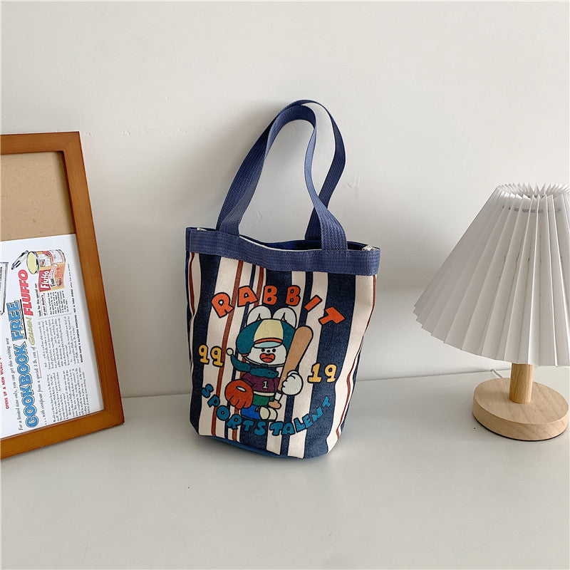 Cute Illustration Cylinder Lunch Box Clutch Bags