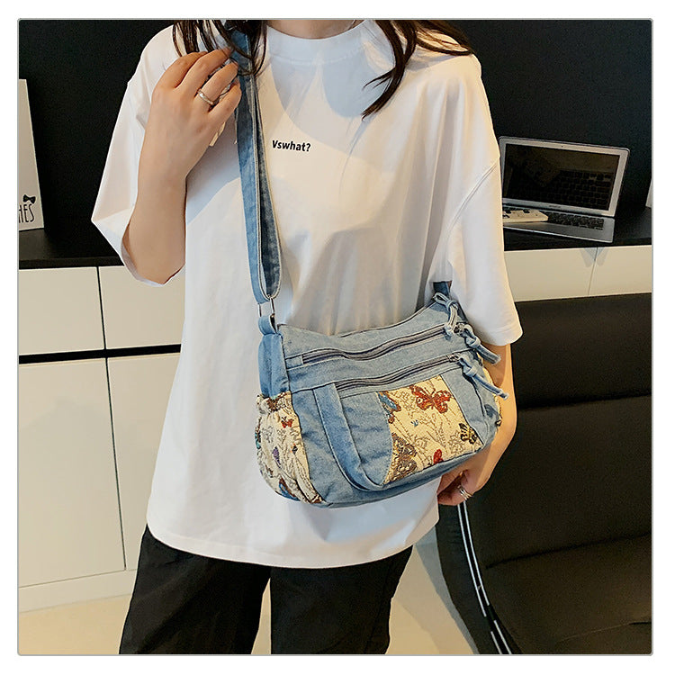 Women's Fashion Jean High-grade Out Canvas Women's Messenger Bag