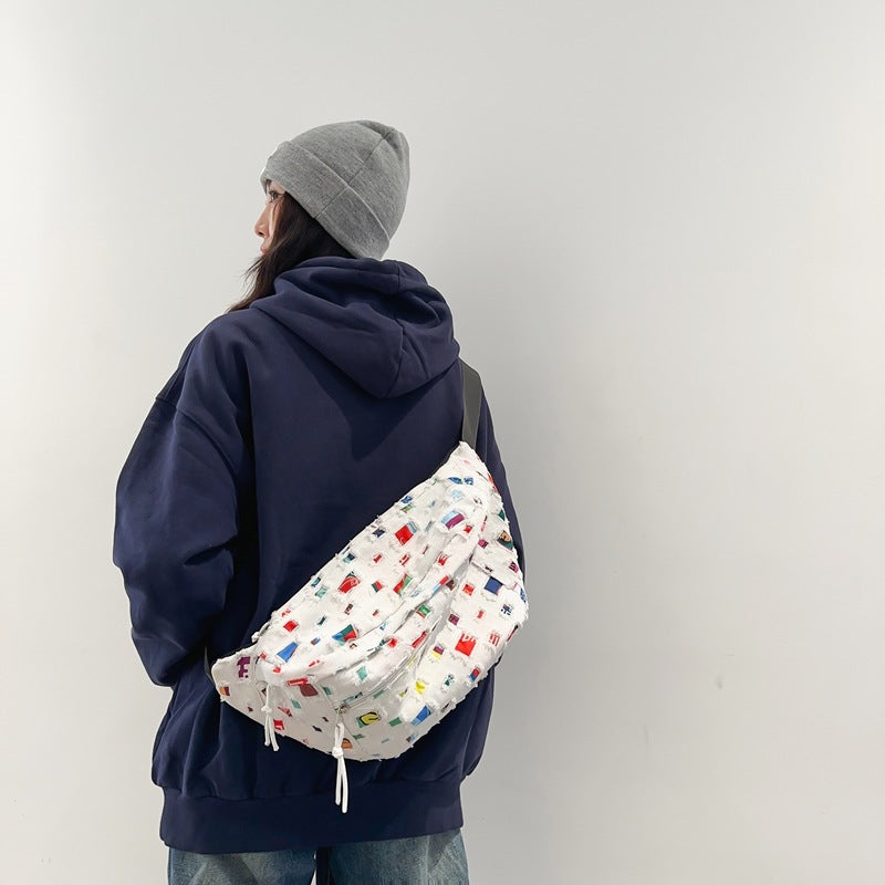 Women's & Men's & Color Plaid Texture Large Capacity Trend Bags