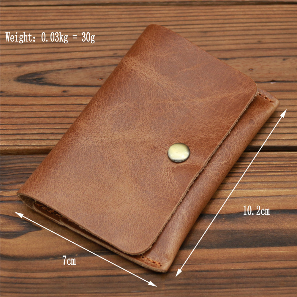 Men's Leather Genuine Simple First Layer Cowhide Card Holder