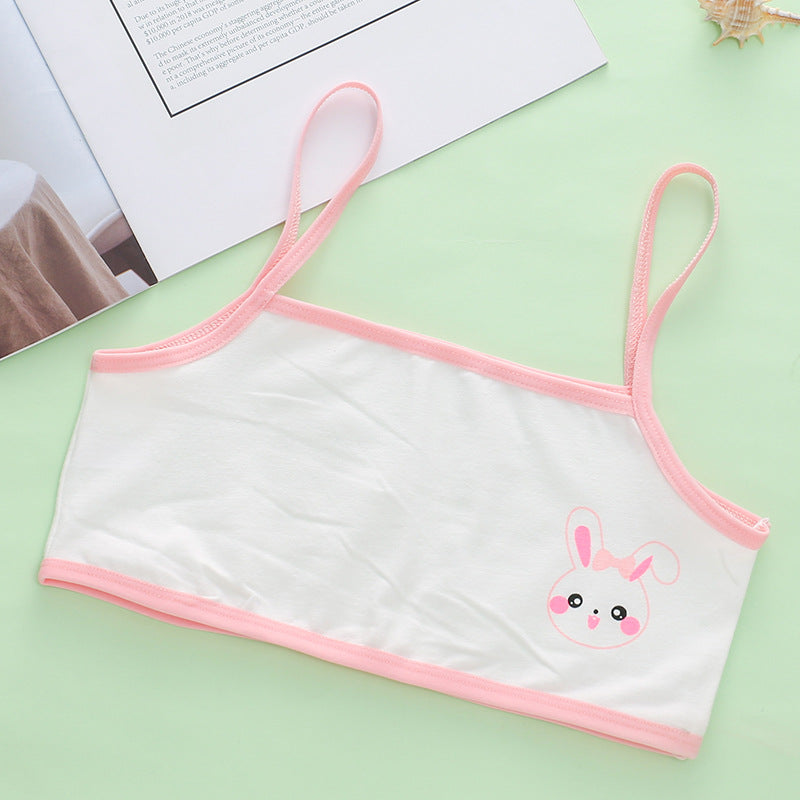 Cropped Primary School Sling Cartoon Purified Cotton Bras