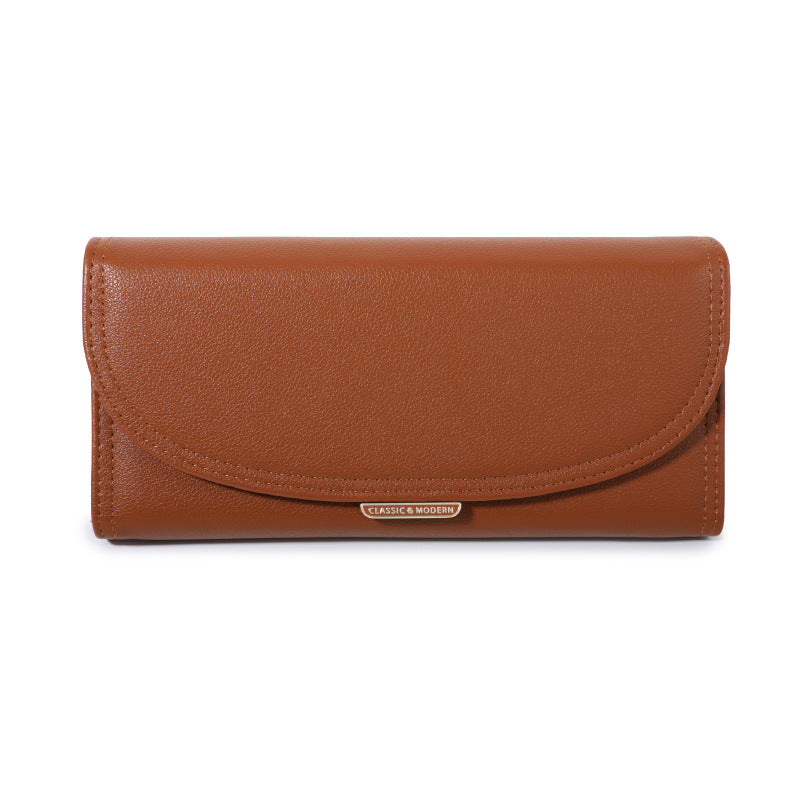 Classy Women's Long High-grade Tri Fold Ladies Wallet
