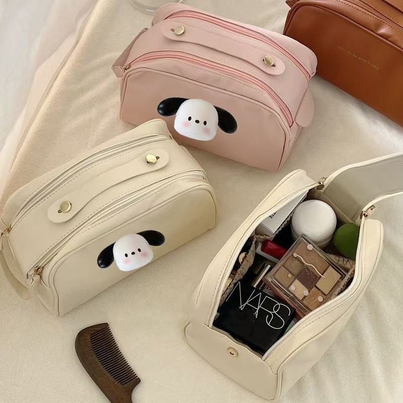 Upgraded Advanced Double Zipper Large Capacity Three-dimensional Cosmetic Bags