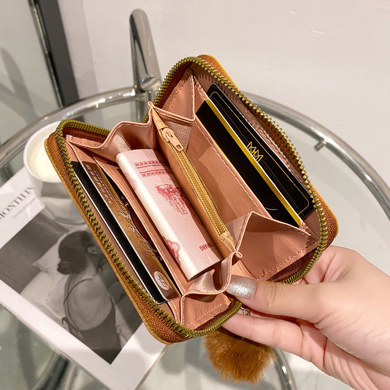 Women's Pattern Cloth Contrast Color Iron Decorative Coin Purses