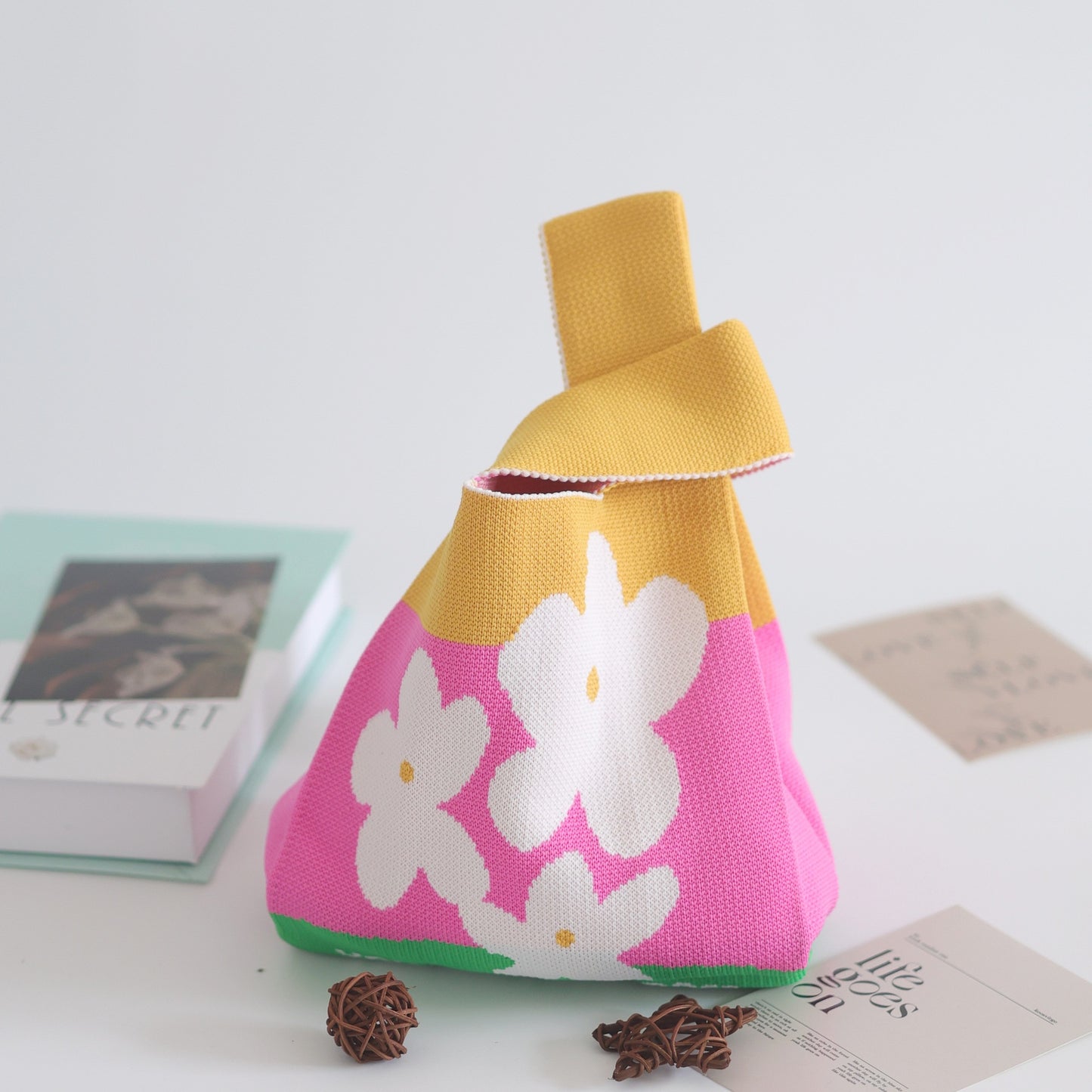 Unique Women's Knitted Woven Vest Simple Handbags