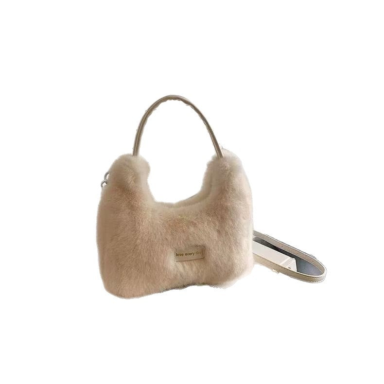 Fashion Exquisite Plush Imitation Fur High Sense Korean Style Women's Shoulder Bag