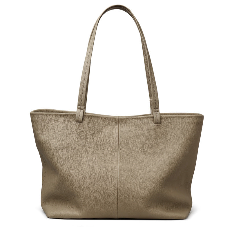 Elegant Women's Leather Large Capacity Simple Tote Bags