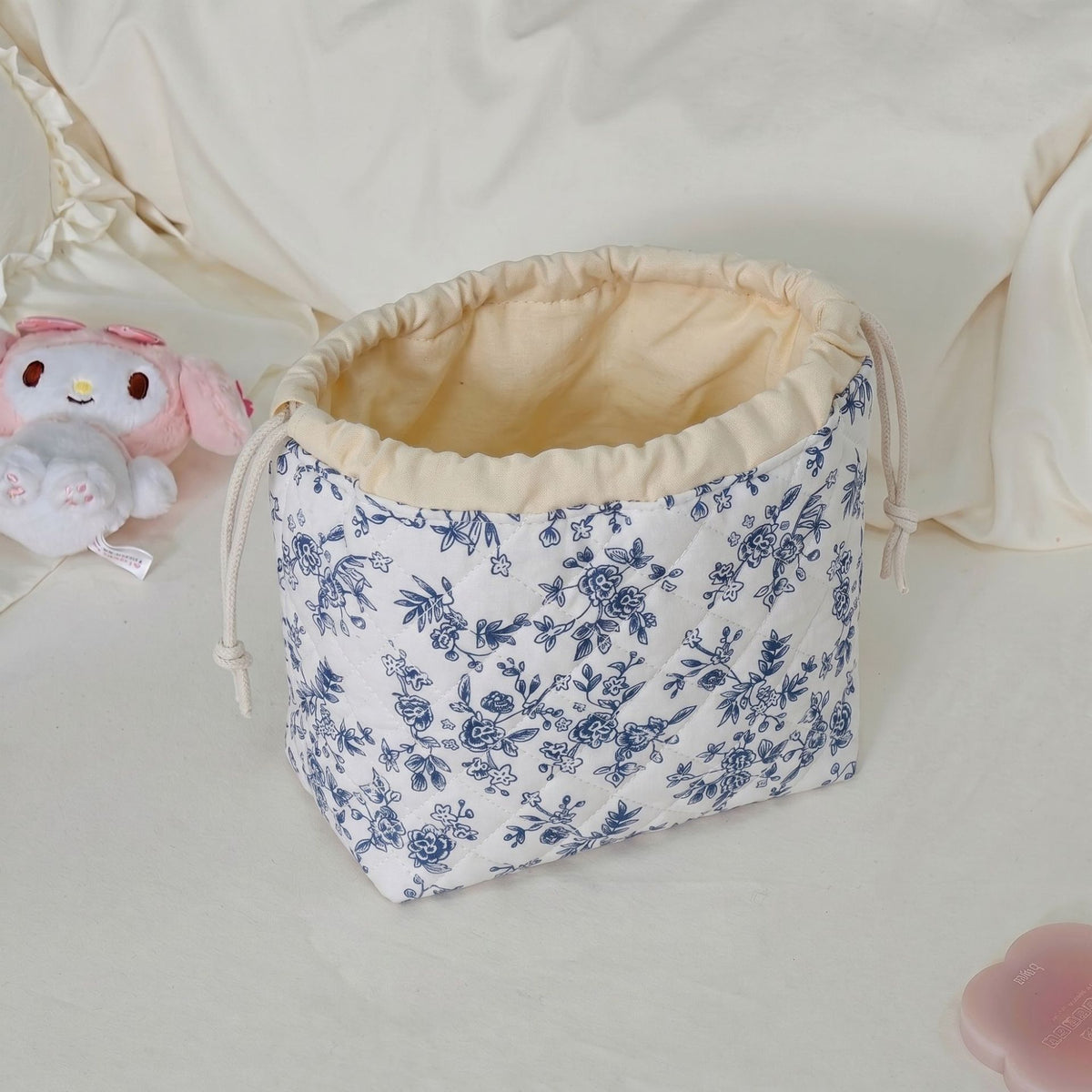 Large Capacity Polyester Drawstring Portable Cosmetics Cosmetic Bags