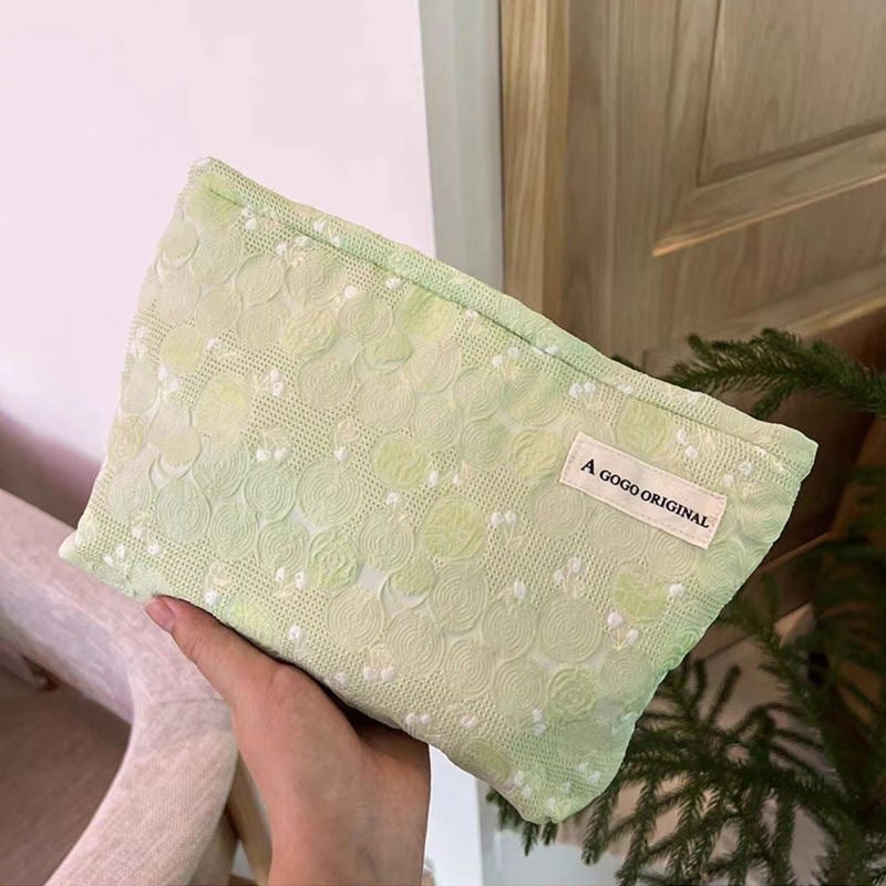 Large Capacity Portable Fresh Floral Buggy Cosmetic Bags