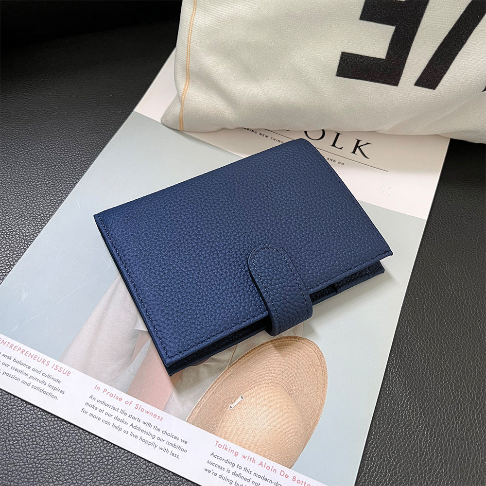 Women's Top Layer Cowhide Multifunctional Halter Passport Cover Document Genuine Ladies Wallet
