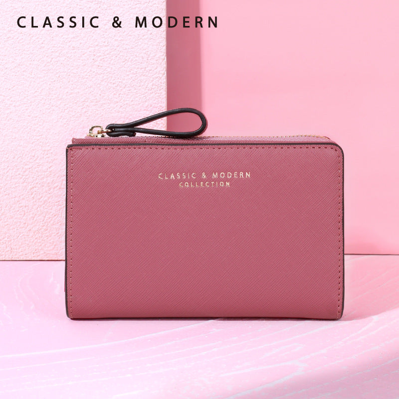 Trendy Women's Cross Pattern Large Capacity Ladies Wallets