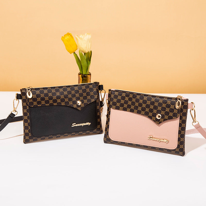 Women's Fashion Multifunctional Clutch Contrast Color Women's Messenger Bag