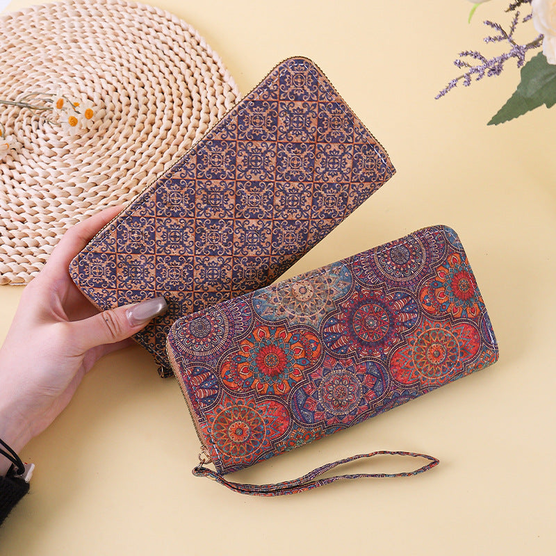 Women's Ethnic Style Pattern Clutch Multiple Slots Ladies Wallet