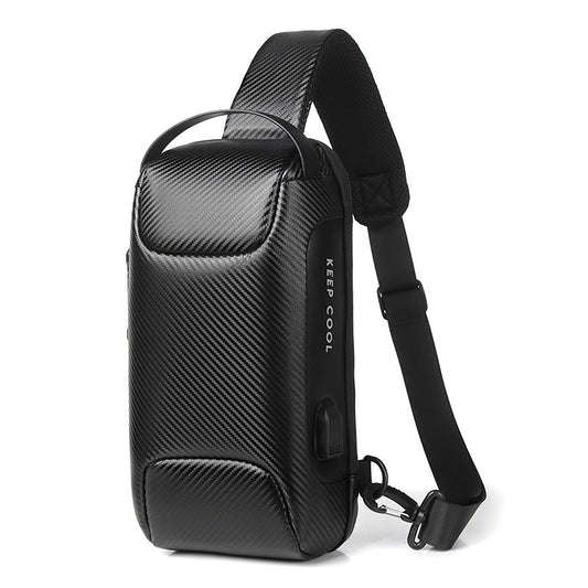 Men's Motorcycle Oxford Cloth Carbon Fiber Men's Chest Bags