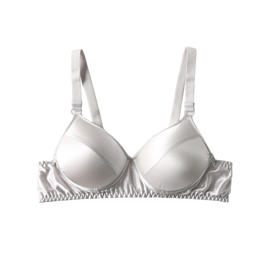 Women's Summer Thin Small Chest Gathered Mulberry Everyday Bras