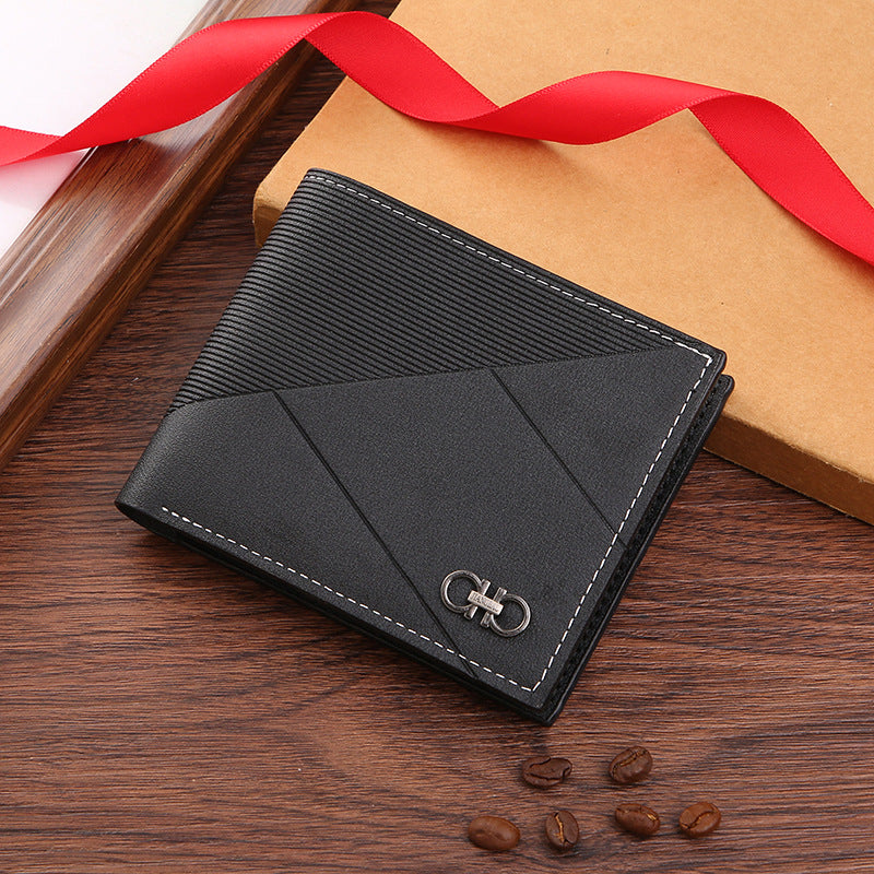 Men's Short Thin Trend Multiple Slots Embossed Men's Wallets