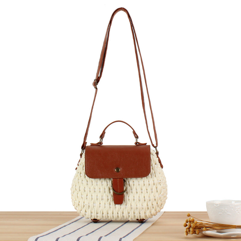 Retro Style Mori Summer Beach Straw Crossbody Bags