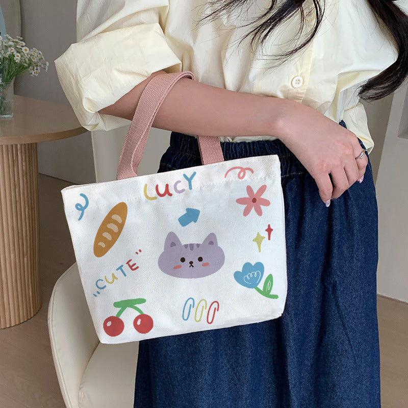 Women's Canvas Cartoon Cabs Korean Style Bags